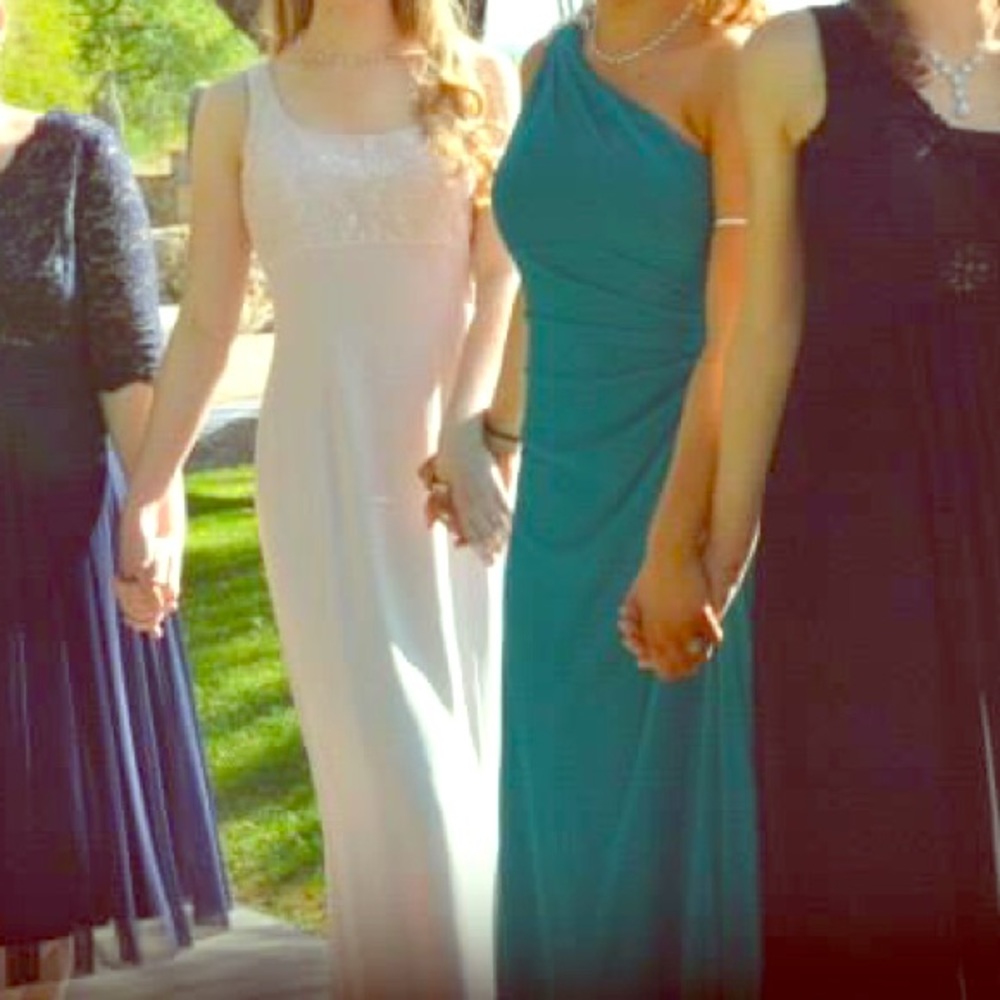 Simple & Elegant Beaded Pink Evening Gown
